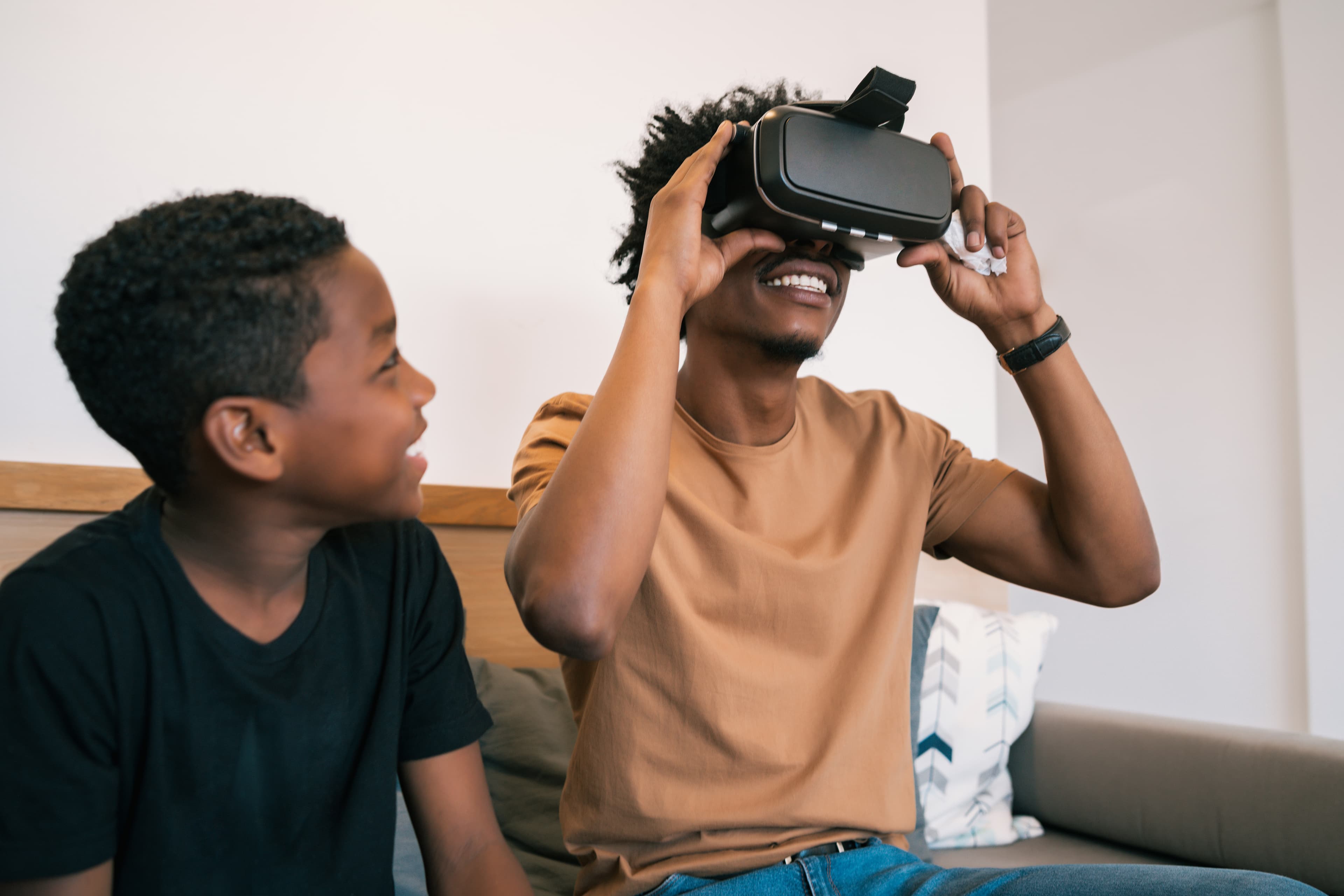 Young African creators experimenting with virtual reality.