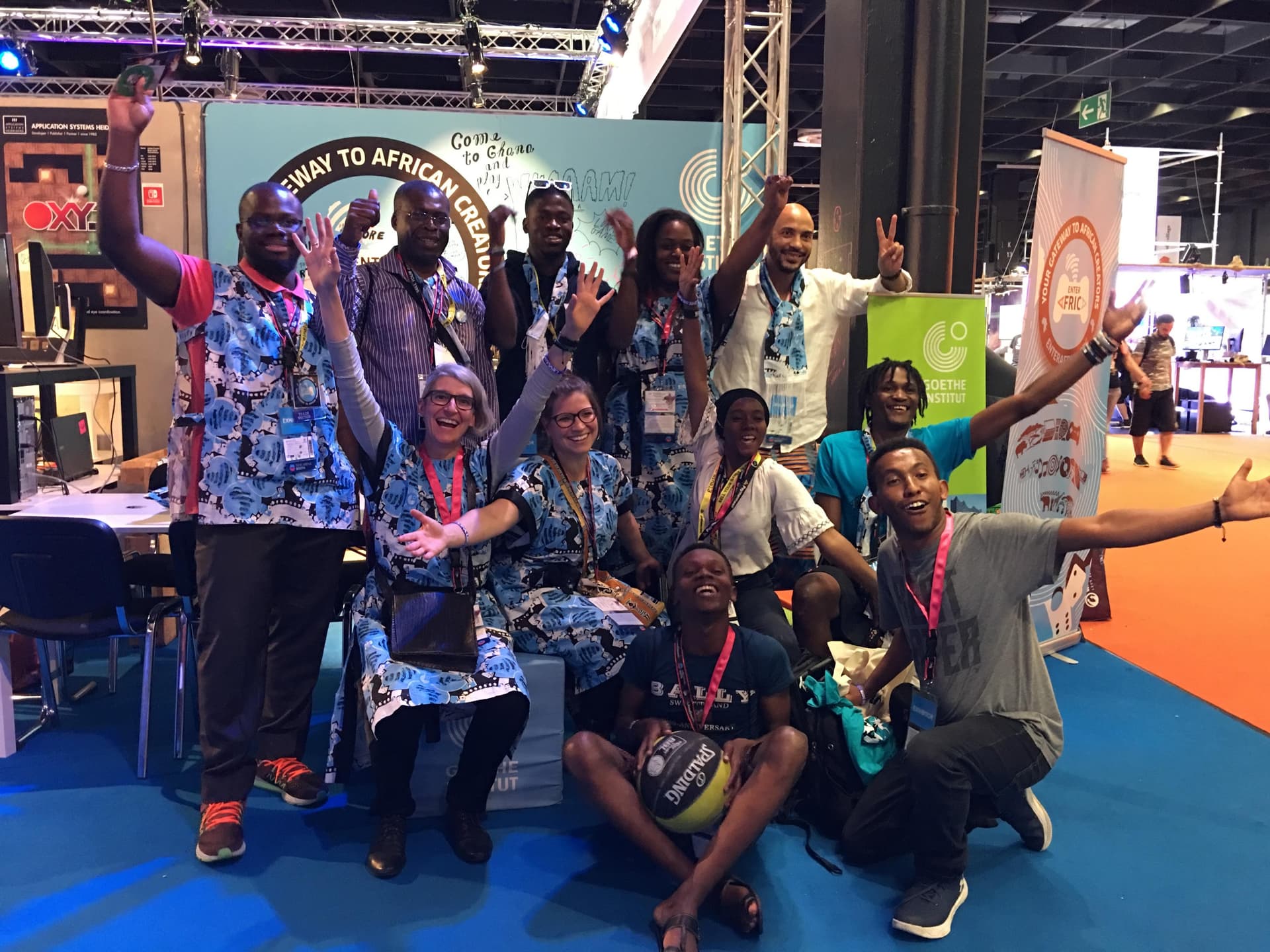 African creative economy group photo at an international ecosystem event.